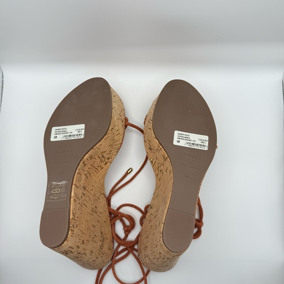 SCHUTZ Calabria Wedge Heels in Sunset Ochre | LIKE NEW - Picture 10 of 11